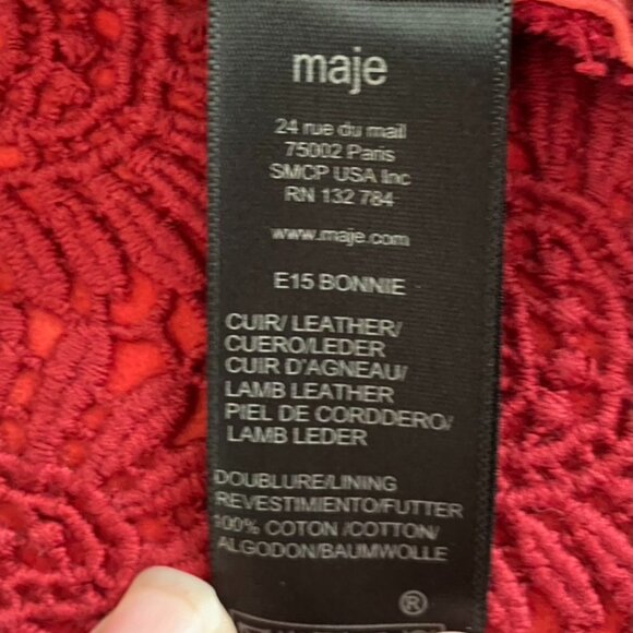 Maje Bonnie Leather Moto Jacket - Picture 4 of 12